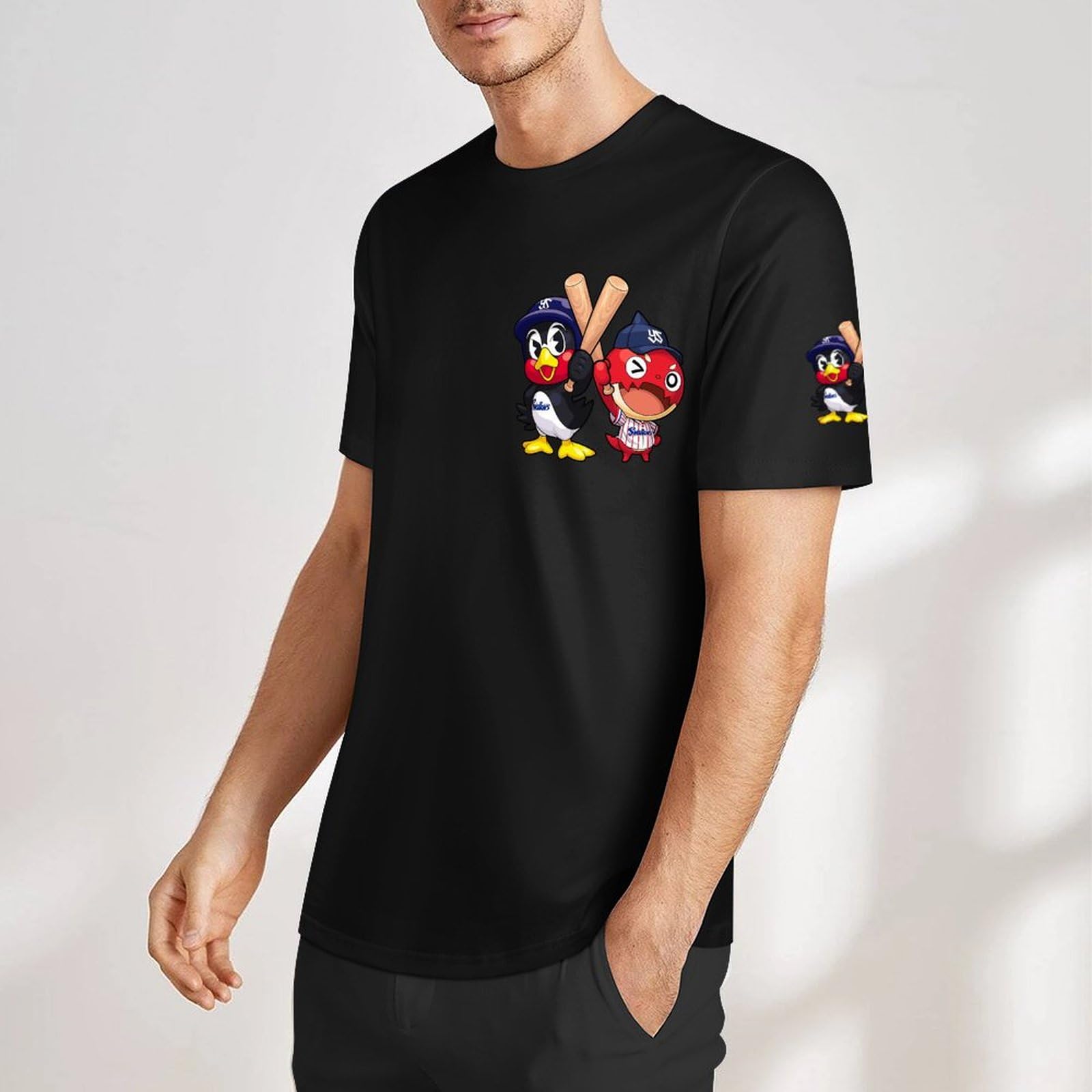 Amazon.co.jp: 東京ヤクルトスワローズ つば九郎 Tシャツ 半袖 夏服 綿